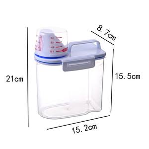 ถังเก็บอาหารแห้งแบบกันฝุ่นสำหรับขายส่ง พร้อมถ้วยตวง สำหรับเก็บธัญพืช ข้าว ถั่ว - Product Image 2