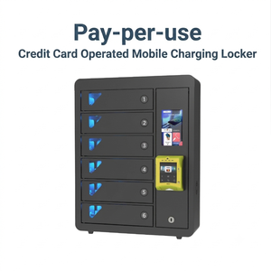 Casillero Comercial sin Llave para Carga de Teléfonos, Gabinete de Carga de 6 Compartimentos con <span class=keywords><strong>Pago</strong></span> sin Efectivo, Control Remoto de Datos de Uso para Centros Comerciales y Bares - Product Image 1