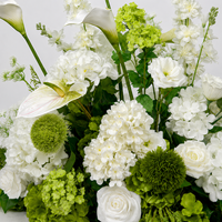 Bouquet de fleurs artificielles vert et blanc fait main pour allée de mariage, décoration florale pour Pâques, Noël et événements, vente en gros