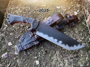 มีดต่อสู้ ML M9 คุณภาพสูง ทำจากเหล็กกล้าไร้สนิม พร้อมปลอกมีด ด้ามจับ G10 ปรับแต่งได้ตามต้องการ รับผลิตแบบ OEM มีการรับประกัน 1 ปี - Product Image 6
