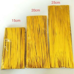 เชือกพลาสติกสีทองขนาด 8 ซม. สำหรับมัดของขวัญและตกแต่งในวันหยุด - Product Image 2