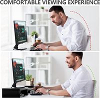 Dubbele monitorstandaard, bureau organizer voor 2 monitoren, verstelbare lengte en hoek, 3 planken, extra ruimte voor computer, laptop, tv