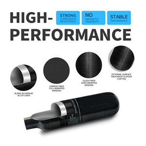 TUDIVING OEM Meilleur Prix Haute Qualité 0.22L HPA 30Mpa 300Bar 4500Psi <span class=keywords><strong>Bouteille</strong></span> <span class=keywords><strong>de</strong></span> Gaz Compacte en Fibre <span class=keywords><strong>de</strong></span> Carbone pour <span class=keywords><strong>Compresseur</strong></span> <span class=keywords><strong>de</strong></span> Chasse - Product Image 4