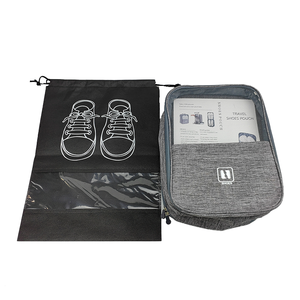 Commercio all'ingrosso personalizzato Logo in poliestere scarpe <span class=keywords><strong>da</strong></span> <span class=keywords><strong>viaggio</strong></span> Organizer impermeabile scarpe di stoccaggio con cerniera - Product Image 1