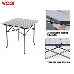 ชุดโต๊ะและเก้าอี้พับได้สำหรับกิจกรรมกลางแจ้ง Woqi ขนาด 45x45x37 ซม. เฟอร์นิเจอร์พกพาสำหรับตั้งแคมป์ เดินป่า และปิกนิก - Product Image 5