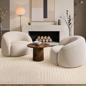 <span class=keywords><strong>Tappeti</strong></span> Vintage Lavabili con Stampa 3D, Design a Labirinto, Pelo Medio, Antiscivolo, Morbidi e Spessi in Poliestere PET - Product Image 1