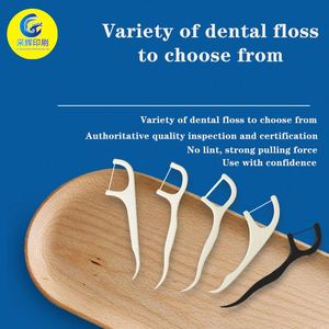 Fil dentaire personnalisé avec logo, emballage individuel, bâtonnets de fil dentaire jetables en polymère PE pour le nettoyage des dents, cure-dents à fil dentaire - Product Image 5
