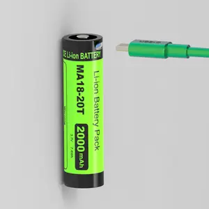 18650 3.6v 2000mah 3400mah 2600mah USB Type c batterie Rechargeable lithium-ion chargeur de batterie pcb pour lampe torche