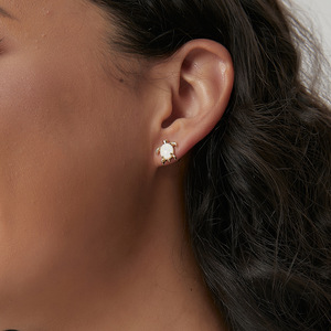 2024 Trendy Unisex Turtle <b>Stud</b> <b>Earrings</b> 14K Gold Plated <b>Opal</b> Stone Animal Fashion Jewelry Brass Material Gifts Wholesale - Product Image 3