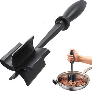 Hachoir à viande amélioré, résistant à la chaleur, antiadhésif, pour écraser la viande hachée et les hamburgers, ustensile pour broyer la viande de bœuf. - Product Image 1