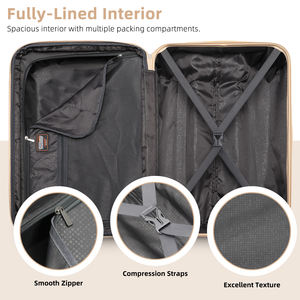 Set Koper Ringan yang Dapat Diperluas - 4 Koper Spinner (18/20/24/28) + 2 Tas Valise untuk Perjalanan Keluarga & Liburan Akhir Pekan - Product Image 4