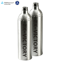 Bouteille de gaz d'étalonnage vide ZX ODM OEM en aluminium 6061, 0,85 L, 1,6 L, 1,72 L, homologuée DOT TPED, rechargeable avec valve C10 pour détecteur de gaz de laboratoire