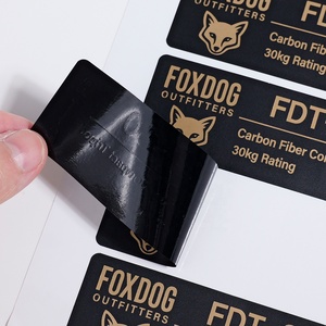 Waterproof Black PVC Gold Logo <strong>Sticker</strong> Your Logo Custom <strong>Printing</strong> 3D Gold Foil Round <strong>Sticker</strong> with Matte Lamination - Product Image 2