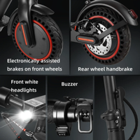 Scooters électriques électriques pour adultes, 350W, 8.5 pouces, pneus à moteur, trottinettes électriques pliables, à 2 roues, pliables et rapides
