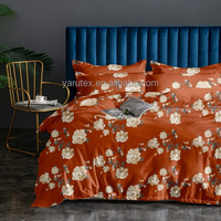 Tissu 100% Polyester literie de couple de mariage tissu amour pétales de fleur rouge microfibre tissu imprimé dispersé