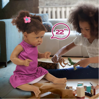 Nouvelle poupée reborn de 22 pouces, noire, couleur chair, avec une peau souple en caoutchouc imitation bébé, lavable, en cadeau