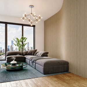 Flexible Fireproof Suede MDF Tambour Wall Panels for Room and Apartment <strong>Interior</strong> - Product Image 5