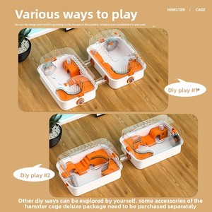Jaula de Hámster Extra <span class=keywords><strong>Grande</strong></span> de Plástico, Estilo Moderno, para Hámsters Dorados, Cobayas y Ratas de Compañía; Juego de Juguetes y Accesorios para Hámster - Product Image 3