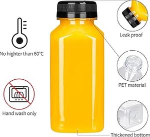 <span class=keywords><strong>475ml</strong></span> Pháp vuông nhựa nước trái cây chai lạnh-ép chai nước trái cây với trắng làm xáo trộn nắp bằng chứng - Product Image 5