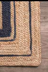 พรมวิ่งพื้นผิวพรีเมียม ทำจากปอกระเจาธรรมชาติ 100% ถักด้วยมือ ดีไซน์เรียบง่ายทันสมัย  รับสั่งทำพรมตามแบบ - Product Image 6