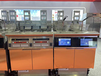 Freidora de gas de doble tanque de acero inoxidable 304 de alta resistencia para patatas fritas, para cocina de restaurante de comida rápida comercial, tipo Henny Penny