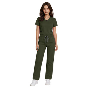 Conjuntos de Uniformes Médicos Personalizados 42337; Uniformes Médicos Elásticos de Spandex, Blusas de Seda para Mujer, Traje Médico Elástico - Product Image 1