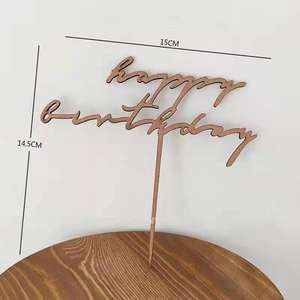Ins Wood Feliz <span class=keywords><strong>cumpleaños</strong></span> Happy You Day Cake Topper Decoración <span class=keywords><strong>de</strong></span> pasteles <span class=keywords><strong>para</strong></span> mujeres Hombres <span class=keywords><strong>Cumpleaños</strong></span> Día <span class=keywords><strong>de</strong></span> San Valentín Adornos <span class=keywords><strong>de</strong></span> <span class=keywords><strong>pastel</strong></span> <span class=keywords><strong>de</strong></span> madera - Product Image 3