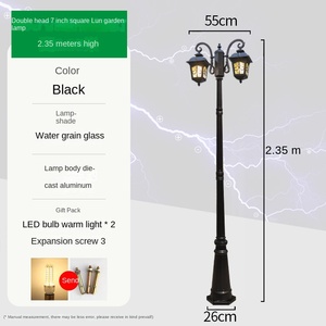 โคมไฟสวนเหล็กติดผนังภายนอก พร้อมหลอดไฟ LED แก้วสีขาวอบอุ่น 2700K IP66 หลอดไฟ A19 แบบไม่ถอดได้ ใช้ไฟ AC 220V ติดตั้งแบบฝัง พร้อมเซ็นเซอร์ตรวจจับความเคลื่อนไหว - Product Image 4