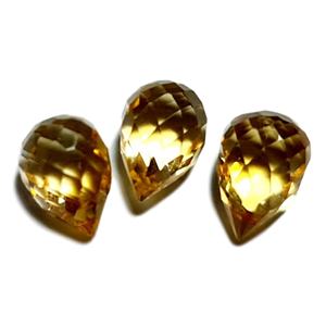 Piedra preciosa citrino Natural cortada en forma de lágrima facetada a mano de Color medio, piedras preciosas sueltas basadas en pedidos personalizados de alta calidad para joyería - Product Image 1