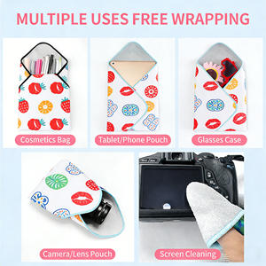 Patch en velcro imprimé en microfibre ultra-fine, chiffon magique cosmétique auto-adhésif, chiffon moelleux silencieux, chiffon d'emballage pour appareil photo - Product Image 3