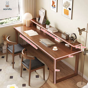 Home Schlafzimmer Wohnzimmer Computer Schreibtisch Moderne weiße Walnuss natürliche Holz Computer Schreibtisch für Büro mit abnehmbaren Bücherregal - Product Image 5