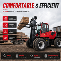 Forklift Medan Berat China 4x4 Diesel Off-road Harga Forklift Penggerak 4 Roda Penggunaan Luar Ruangan Portabel 6 Ton Forklift Medan Baru