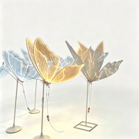 Lampe LED en forme d'ailes de papillon, support lumineux pour allée de mariage, lustre suspendu pour hôtel, centre commercial, scène, salle de mariage, accessoires de décoration