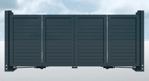 Porte de jardin écologique en alliage d'aluminium pliable <span class=keywords><strong>coulissant</strong></span> télescopique automatique personnalisé avec modélisation 3D - Product Image 4