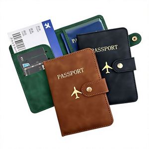 Wholesale Travel Credit Card <b>Wallet</b> Passport Cover Case PU Leather Passport <b>Holder</b> with Magnetic Closure - Product Image 2