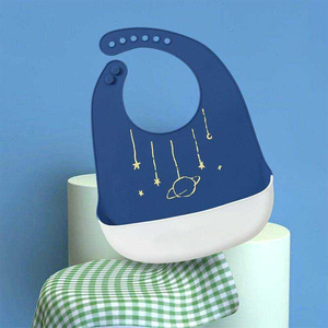 Babero de Silicona para Bebé, Impermeable, con Cuello Ajustable, Delantal para la Hora de Comer de Niños Pequeños, Diseño 011, Logotipo Personalizado, Venta al Por Mayor - Product Image 3