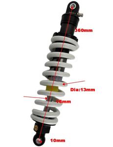 ESUM – amortisseurs arrière réglables de haute qualité, <span class=keywords><strong>360mm</strong></span>, 1000LBS pour moto, <span class=keywords><strong>Dirt</strong></span> <span class=keywords><strong>Bike</strong></span>, ATV, Suspension de Motocross - Product Image 2