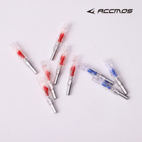 ID 6.2mm encoches de flèche éclairées avec interrupteur pour tir à l'arc arc à poulies boule en acier et flèche accessoires de tir à double usage