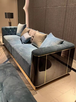 Neues Modell L-förmiges Dreisitzer-Sofa aus Echtleder mit Holzrahmen Modernes Design für Schul- und Wohnzimmernutzung