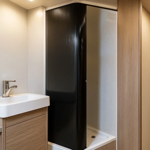 Porte Avvolgibili in Plastica Personalizzate <span class=keywords><strong>per</strong></span> Caravan e Camper, Tapparelle Scorrevoli <span class=keywords><strong>per</strong></span> Cucina, Doccia, Armadio, Furgone, Bagno - Product Image 1