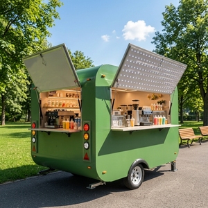 Carrito de Café, Motocicleta para Comida, Camiones de Comida, Remolque de Comida con Cocina Completa, Carrito de Helados, Remolque Móvil, Camión Remolque - Product Image 1