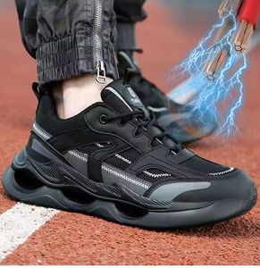 Chaussures de sécurité unisexes à lacets, respirantes, anti-perforation, anti-odeur, antidérapantes, résistantes à l'usure, avec embout en acier - Product Image 1