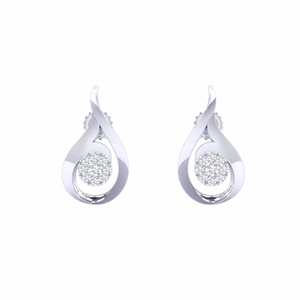 Pendientes de platino de diseñador de lujo con accesorios de moda de diamantes reales - Product Image 1