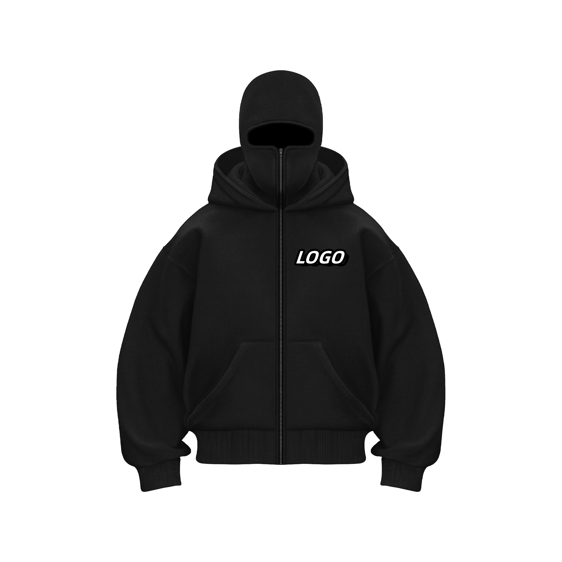 Riu Mini logo unisex hoodie ブラック&ホワイトセット unisex-premium-hoodie-black-