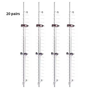 Rak <span class=keywords><strong>Display</strong></span> dinding kacamata aluminium, rak tampilan kacamata dengan LOC A B <span class=keywords><strong>C</strong></span> seri 9/12/14/16/18/20 pasang - Product Image 1