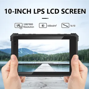 Tablette industrielle 10.1 pouces Ip68 Android 10 Hd écran robuste tablette PC étanche MTK USB 2.0 Rj45 étanche 8 Go Octa Core