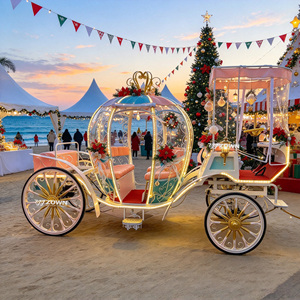 Carruaje Eléctrico de Alta Capacidad para 4-6 Personas, Diseño de Princesa Calabaza, Elegante Carro de Cuento de Hadas para Eventos Temáticos y Turismo en Resorts - Product Image 1