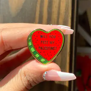 Souvenir gifts Products Palestine pins brooch Watermelon Resist Enamel Pin for Palestine