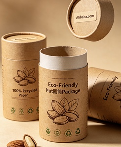 Recipiente de papel hermético con impresión personalizada para mezcla de almendras y anacardos - Product Image 5