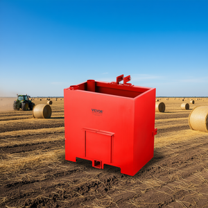 Caja de lastre para tractor Vevor, categoría 1 de 3 puntos, equipo agrícola de acero rojo de alta resistencia - Product Image 2